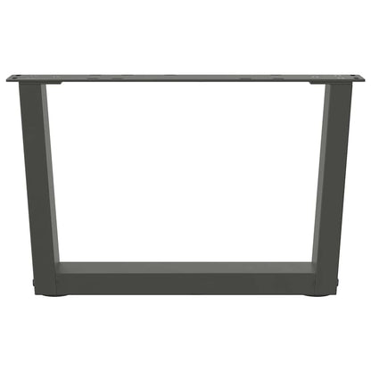vidaXL Coffee Table Legs V-Shape 2 pcs Anthracite 60x(30-31.3) cm Steel