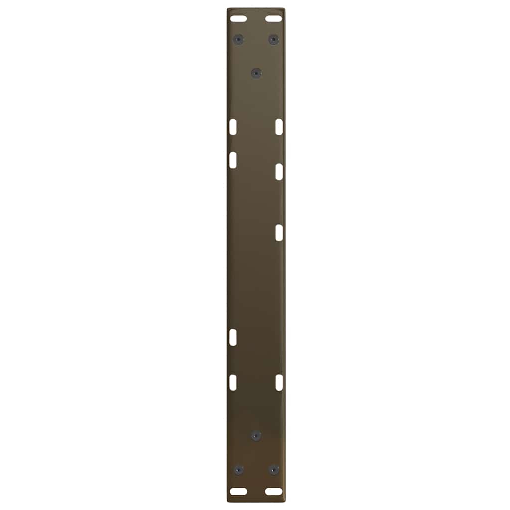 vidaXL Coffee Table Legs V-Shape 2 pcs Natural Steel 60x(30-31.3) cm Steel