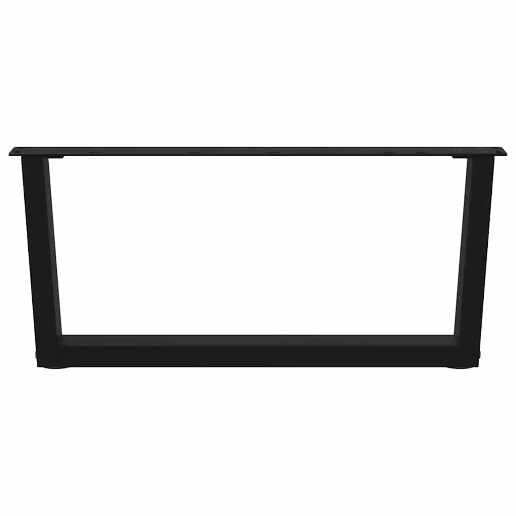 vidaXL Coffee Table Legs V-Shape 2 pcs Black 70x(30-31.3) cm Steel