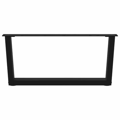 vidaXL Coffee Table Legs V-Shape 2 pcs Black 70x(30-31.3) cm Steel