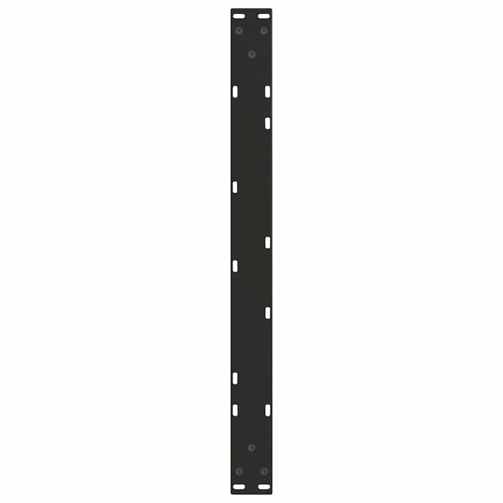 vidaXL Coffee Table Legs V-Shape 2 pcs Black 70x(30-31.3) cm Steel