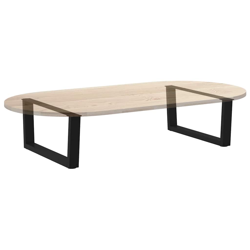 vidaXL Coffee Table Legs V-Shape 2 pcs Black 70x(30-31.3) cm Steel