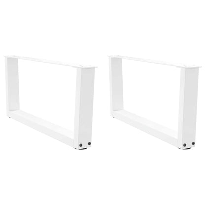 vidaXL Coffee Table Legs V-Shape 2 pcs White 70x(30-31,3) cm Steel