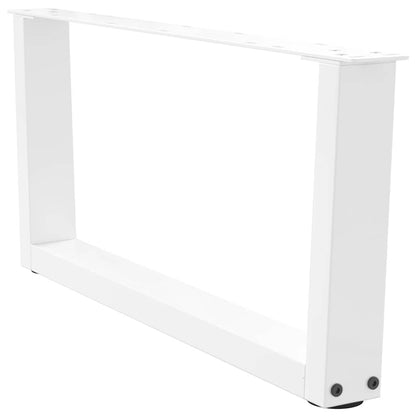 vidaXL Coffee Table Legs V-Shape 2 pcs White 70x(30-31,3) cm Steel