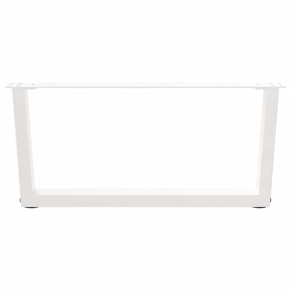 vidaXL Coffee Table Legs V-Shape 2 pcs White 70x(30-31.3) cm Steel