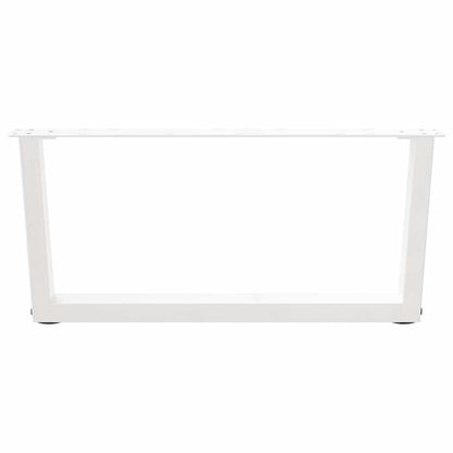 vidaXL Coffee Table Legs V-Shape 2 pcs White 70x(30-31.3) cm Steel