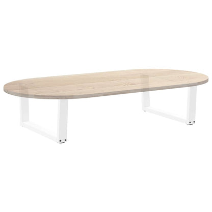 vidaXL Coffee Table Legs V-Shape 2 pcs White 70x(30-31.3) cm Steel
