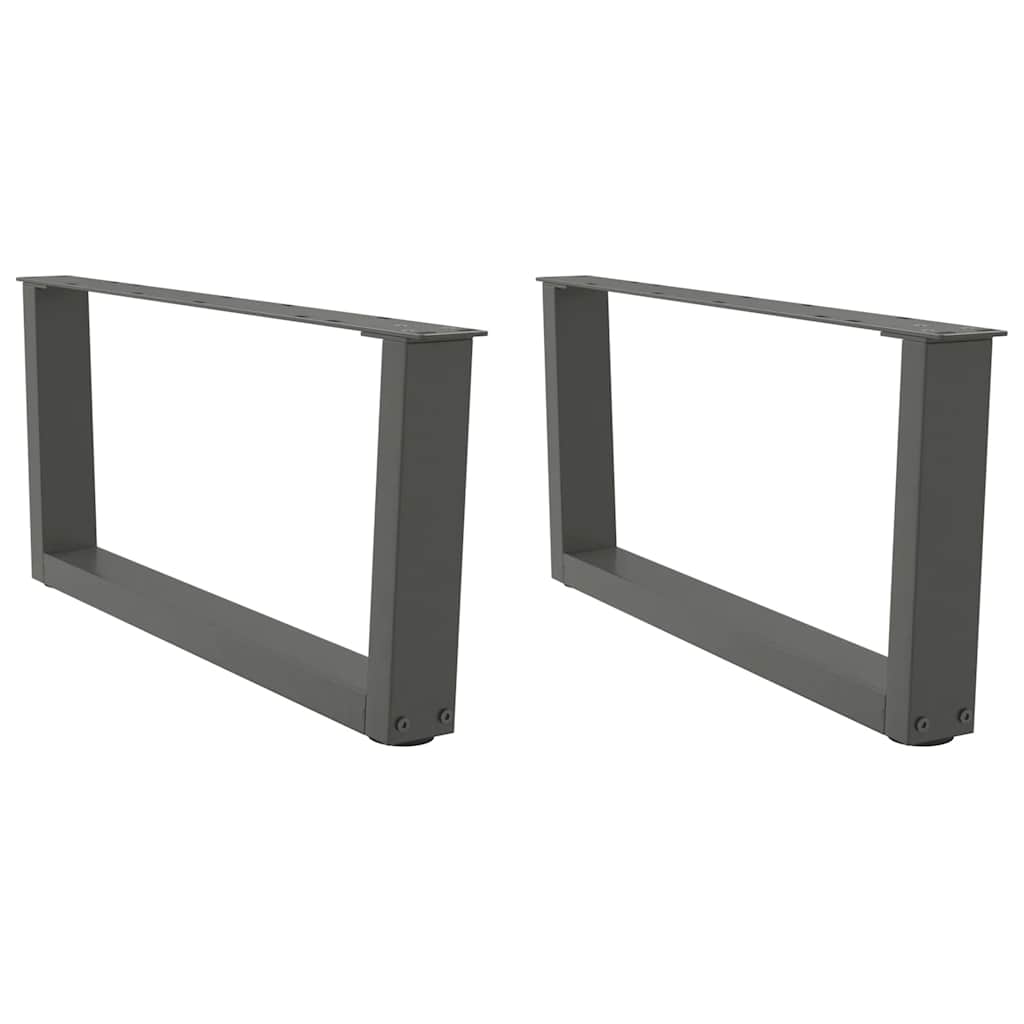vidaXL Coffee Table Legs V-Shape 2 pcs Anthracite 70x(30-31.3) cm Steel