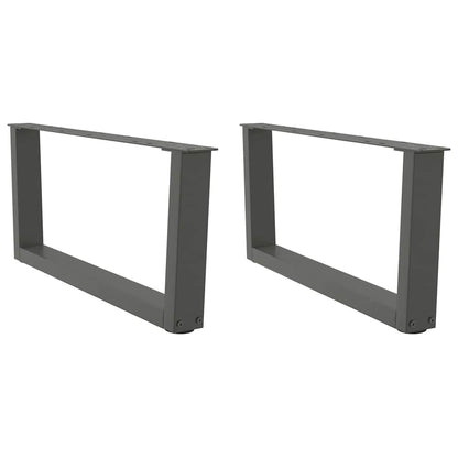 vidaXL Coffee Table Legs V-Shape 2 pcs Anthracite 70x(30-31.3) cm Steel