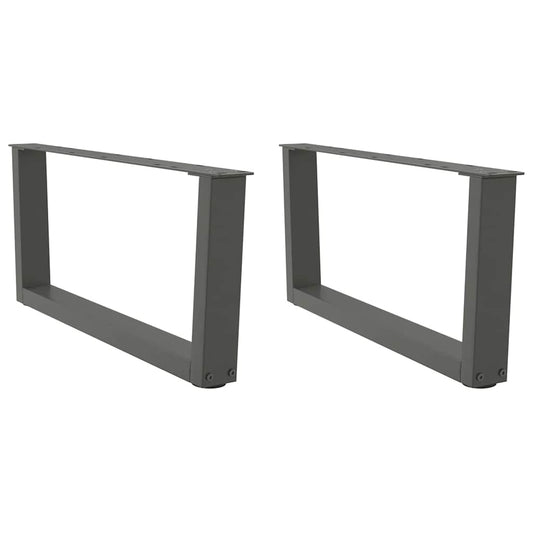 vidaXL Coffee Table Legs V-Shape 2 pcs Anthracite 70x(30-31.3) cm Steel