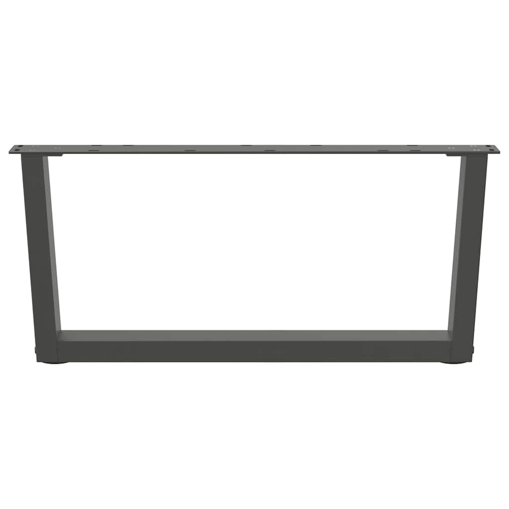 vidaXL Coffee Table Legs V-Shape 2 pcs Anthracite 70x(30-31.3) cm Steel