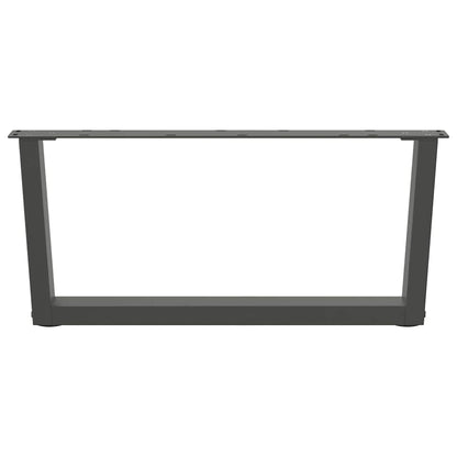 vidaXL Coffee Table Legs V-Shape 2 pcs Anthracite 70x(30-31.3) cm Steel