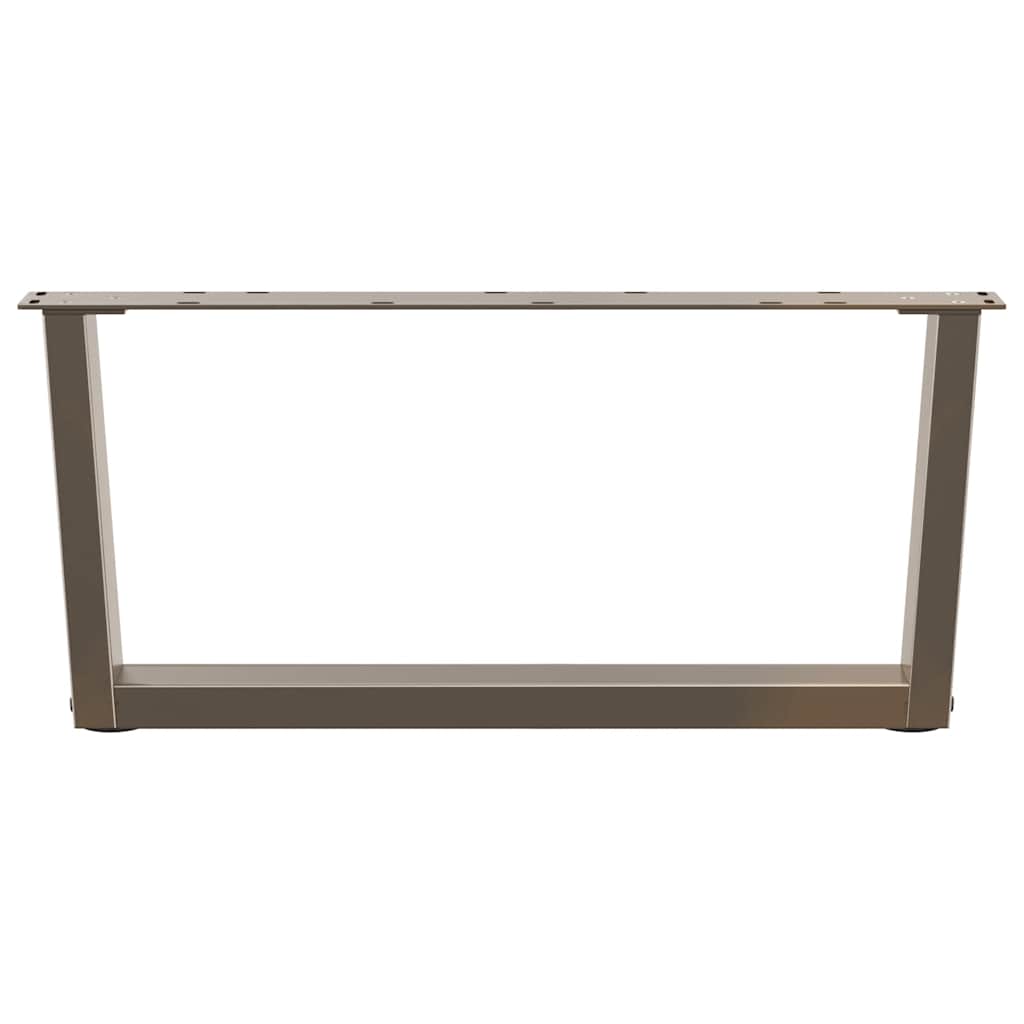 vidaXL Coffee Table Legs V-Shape 2 pcs Natural Steel 70x(30-31.3) cm Steel