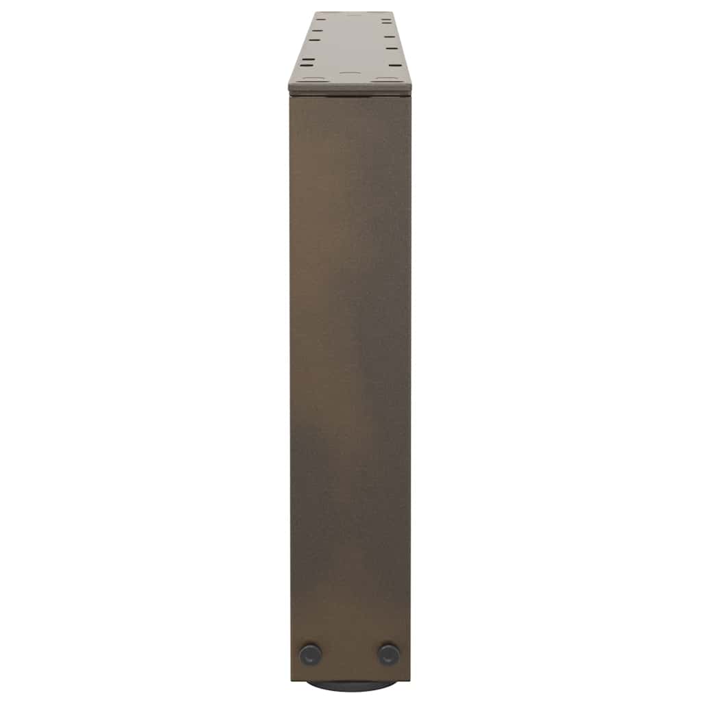 vidaXL Coffee Table Legs V-Shape 2 pcs Natural Steel 70x(30-31.3) cm Steel