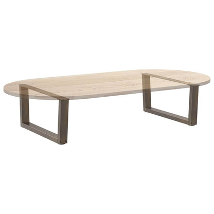vidaXL Coffee Table Legs V-Shape 2 pcs Natural Steel 70x(30-31.3) cm Steel