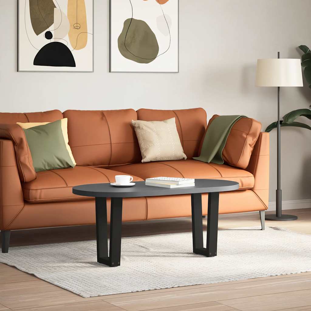 vidaXL Coffee Table Legs V-Shape 2 pcs Black 28x(42-43.3) cm Steel