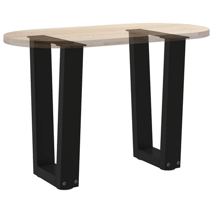 vidaXL Coffee Table Legs V-Shape 2 pcs Black 28x(42-43.3) cm Steel