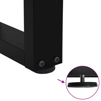 vidaXL Coffee Table Legs V-Shape 2 pcs Black 28x(42-43.3) cm Steel
