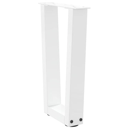 vidaXL Coffee Table Legs V-Shape 2 pcs White 28x(42-43,3) cm Steel
