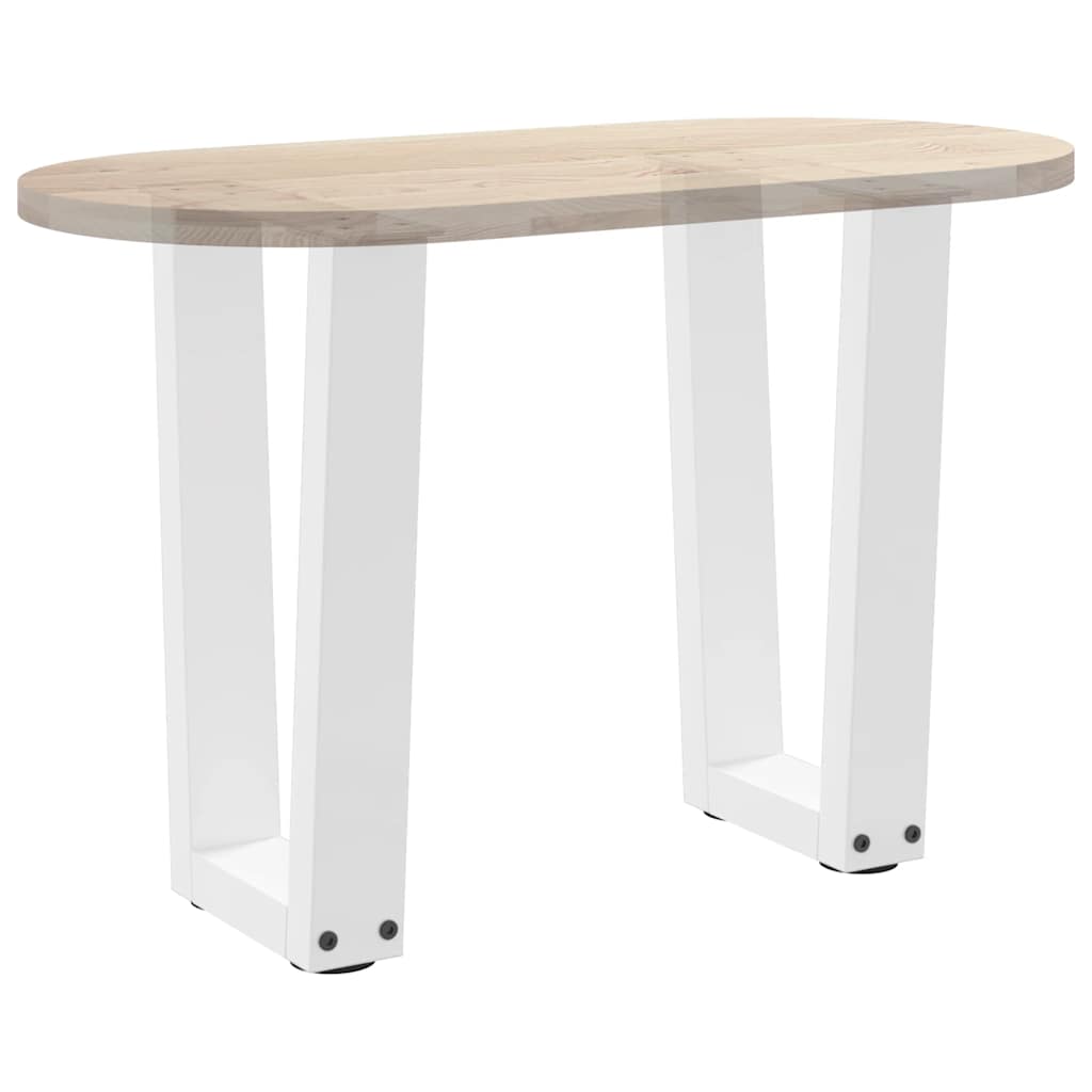 vidaXL Coffee Table Legs V-Shape 2 pcs White 28x(42-43,3) cm Steel