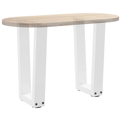 vidaXL Coffee Table Legs V-Shape 2 pcs White 28x(42-43,3) cm Steel