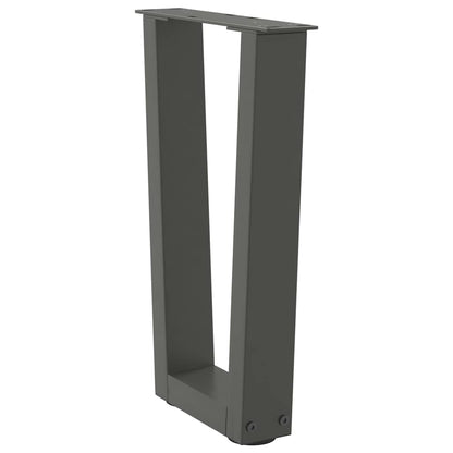vidaXL Coffee Table Legs V-Shape 2 pcs Anthracite 28x(42-43.3) cm Steel