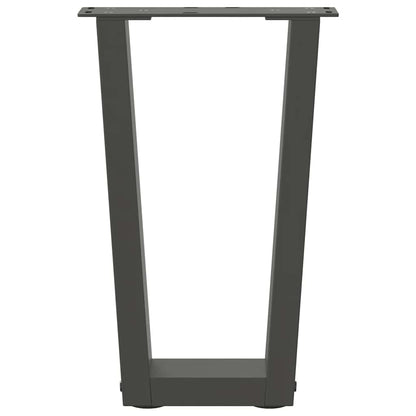 vidaXL Coffee Table Legs V-Shape 2 pcs Anthracite 28x(42-43.3) cm Steel