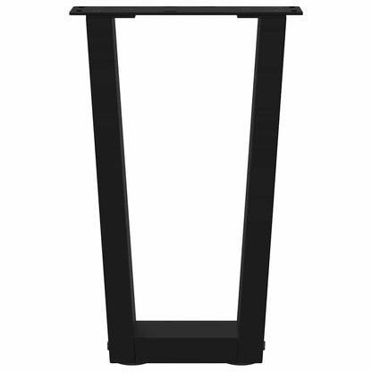 vidaXL Coffee Table Legs V-Shape 2 pcs Black 38x(42-43.3) cm Steel