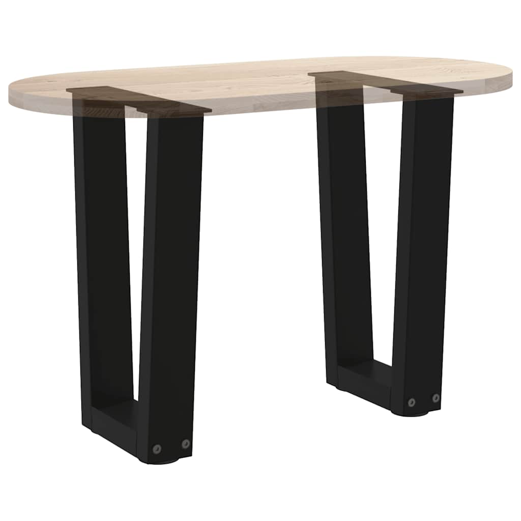 vidaXL Coffee Table Legs V-Shape 2 pcs Black 38x(42-43,3) cm Steel