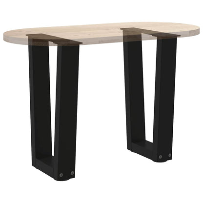 vidaXL Coffee Table Legs V-Shape 2 pcs Black 38x(42-43,3) cm Steel