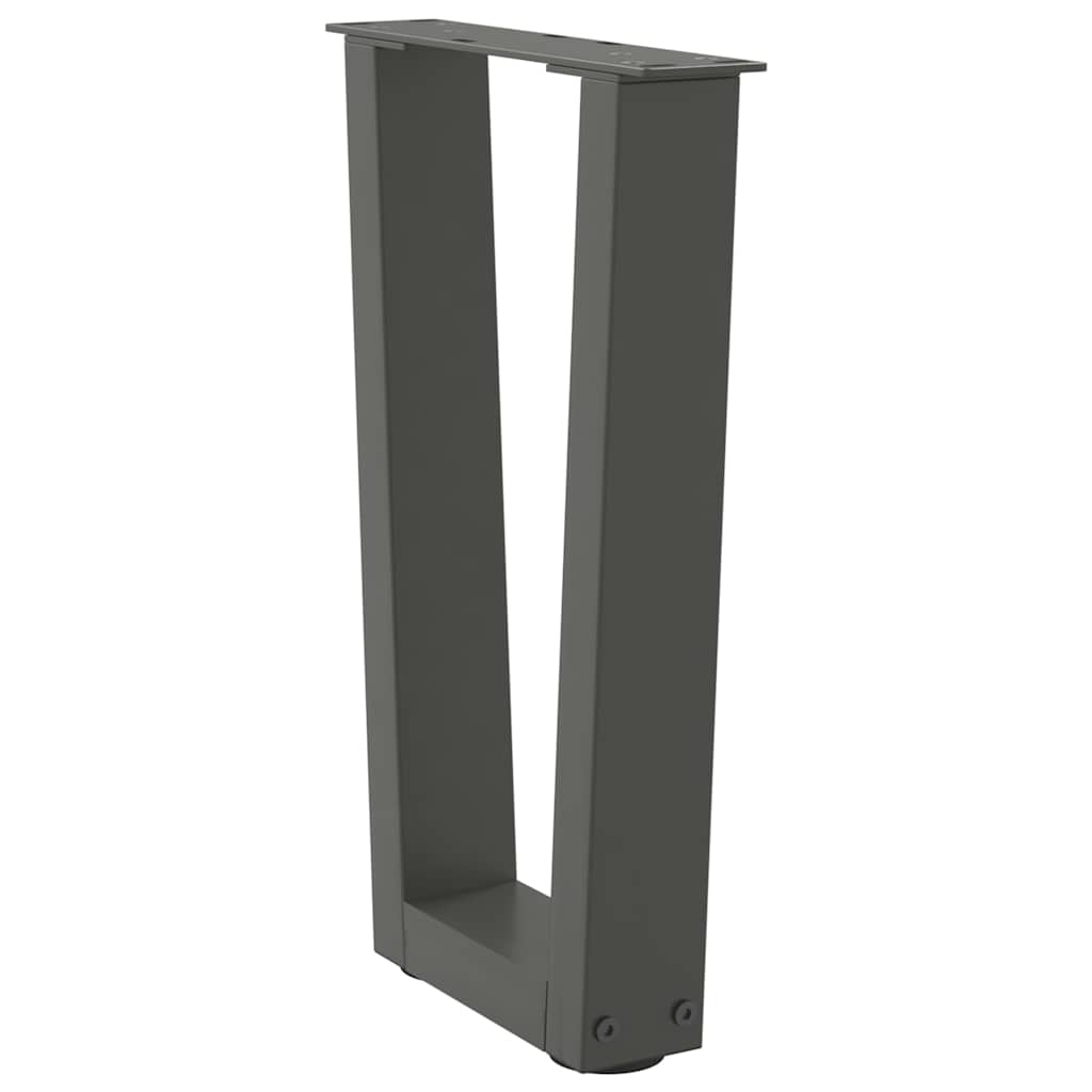 vidaXL Coffee Table Legs V-Shape 2 pcs Anthracite 38x(42-43.3) cm Steel