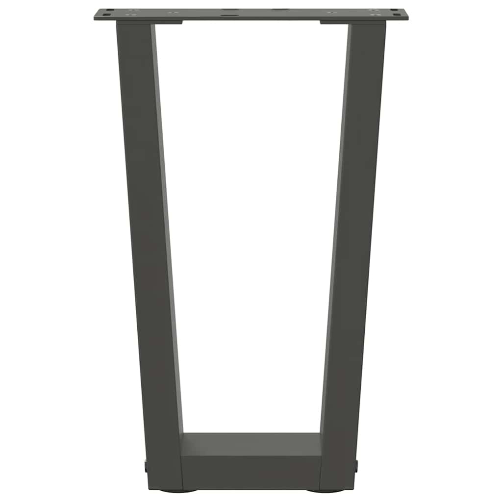 vidaXL Coffee Table Legs V-Shape 2 pcs Anthracite 38x(42-43.3) cm Steel