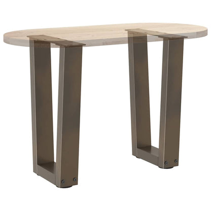 vidaXL Coffee Table Legs V-Shape 2 pcs Natural Steel 38x(42-43,3) cm Steel