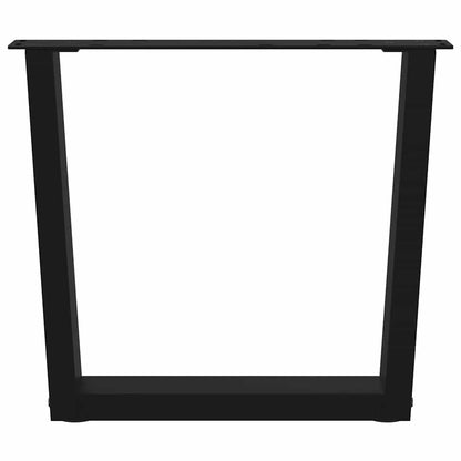 vidaXL Coffee Table Legs V-Shape 2 pcs Black 50x(42-43.3) cm Steel