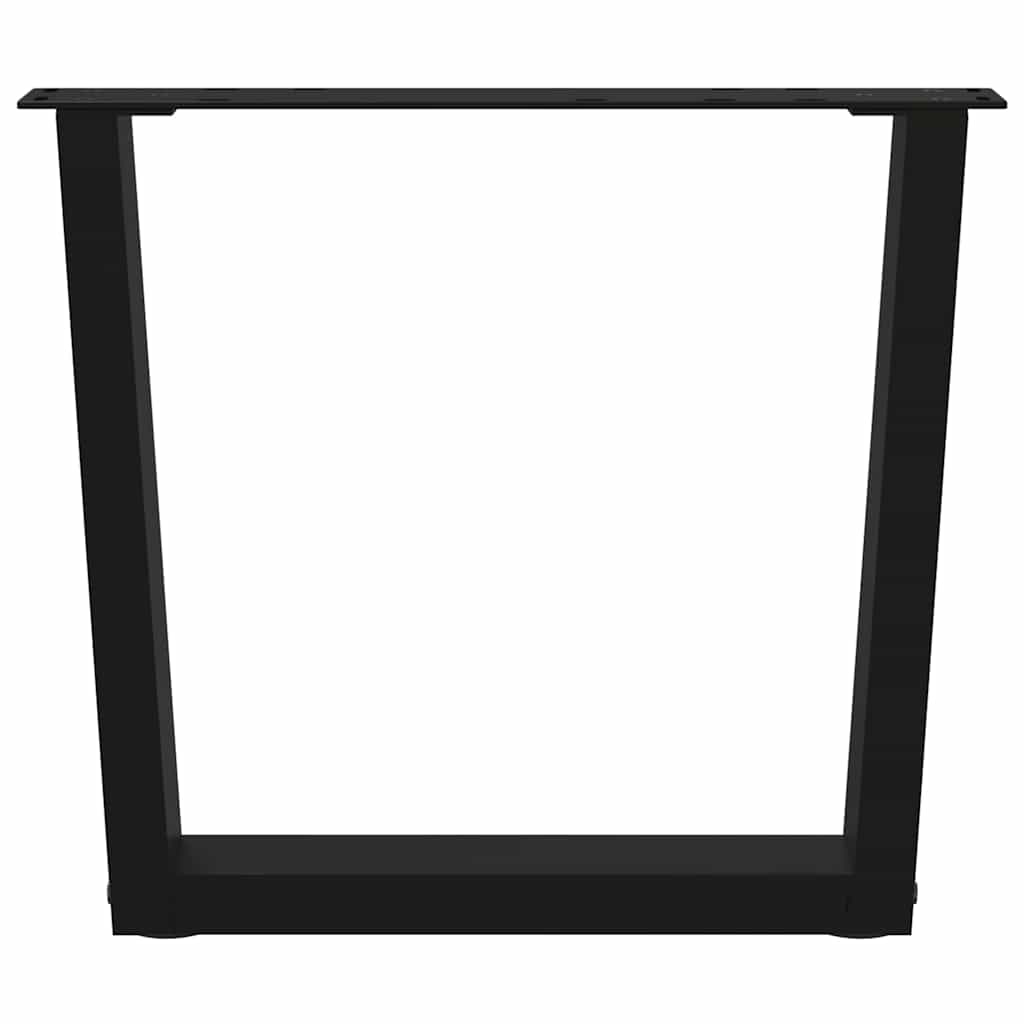 vidaXL Coffee Table Legs V-Shape 2 pcs Black 50x(42-43,3) cm Steel