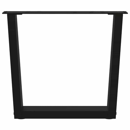 vidaXL Coffee Table Legs V-Shape 2 pcs Black 50x(42-43.3) cm Steel
