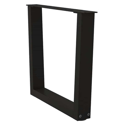 vidaXL Coffee Table Legs V-Shape 2 pcs Black 50x(42-43.3) cm Steel