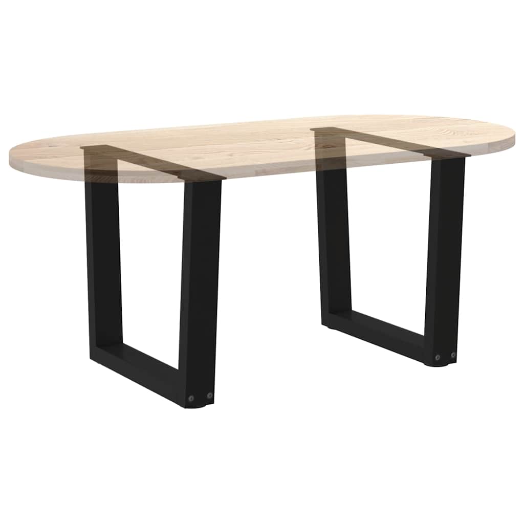 vidaXL Coffee Table Legs V-Shape 2 pcs Black 50x(42-43,3) cm Steel