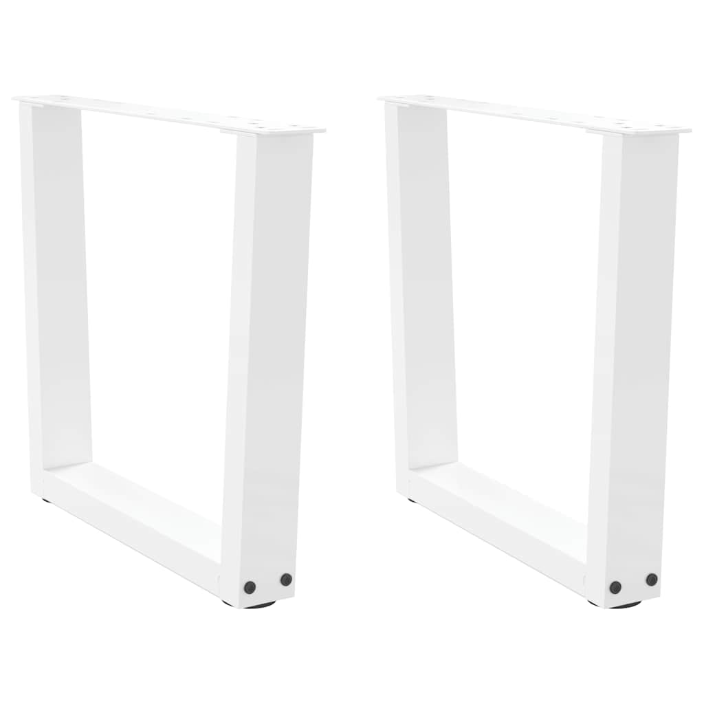 vidaXL Coffee Table Legs V-Shape 2 pcs White 50x(42-43.3) cm Steel