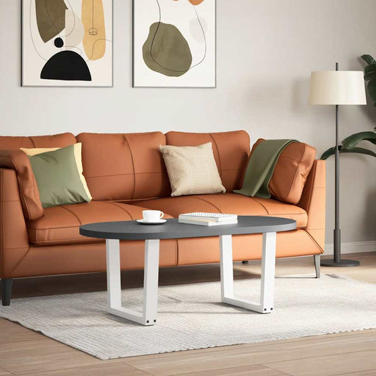 vidaXL Coffee Table Legs V-Shape 2 pcs White 50x(42-43.3) cm Steel