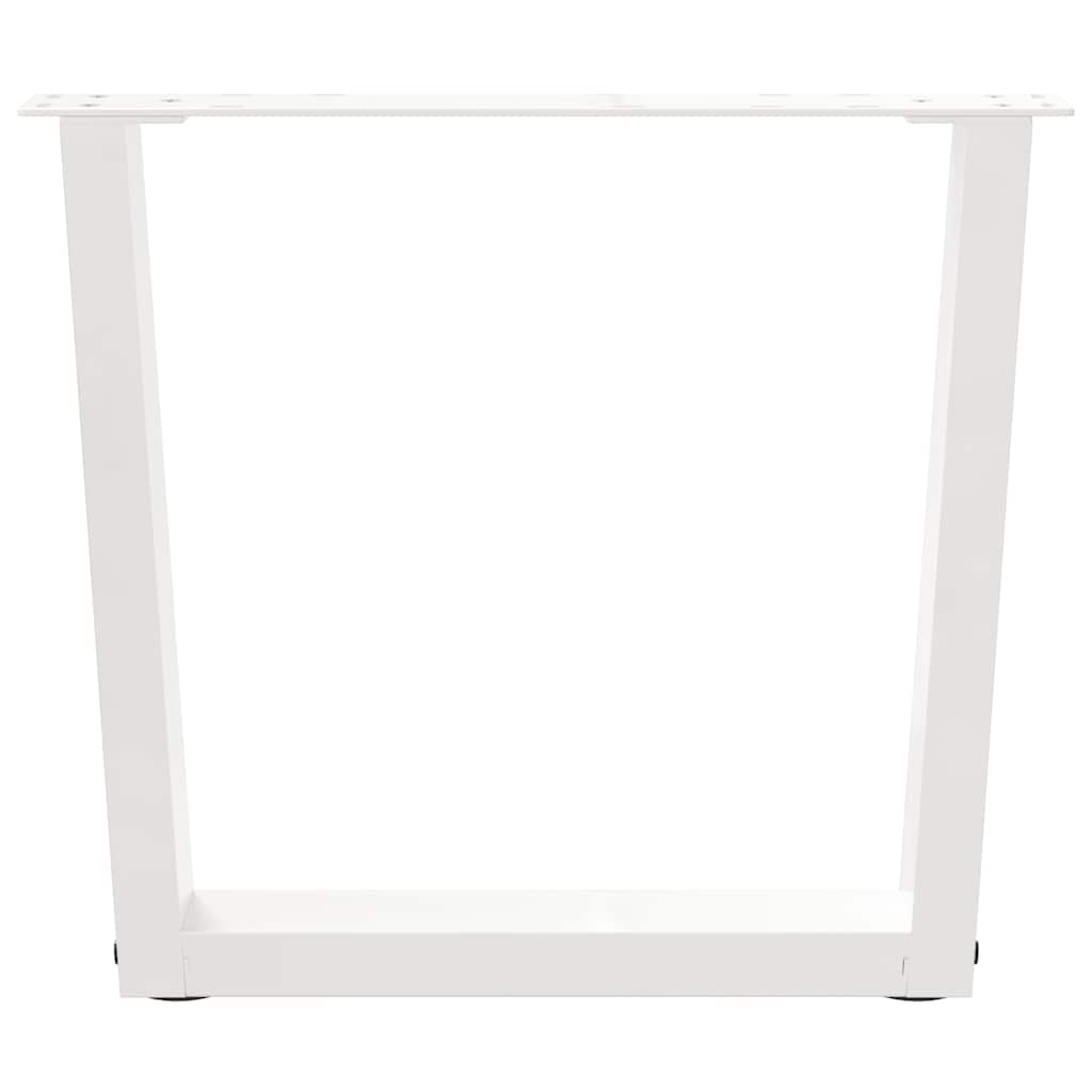 vidaXL Coffee Table Legs V-Shape 2 pcs White 50x(42-43.3) cm Steel