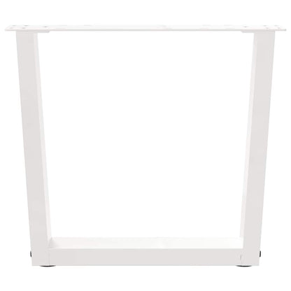 vidaXL Coffee Table Legs V-Shape 2 pcs White 50x(42-43.3) cm Steel