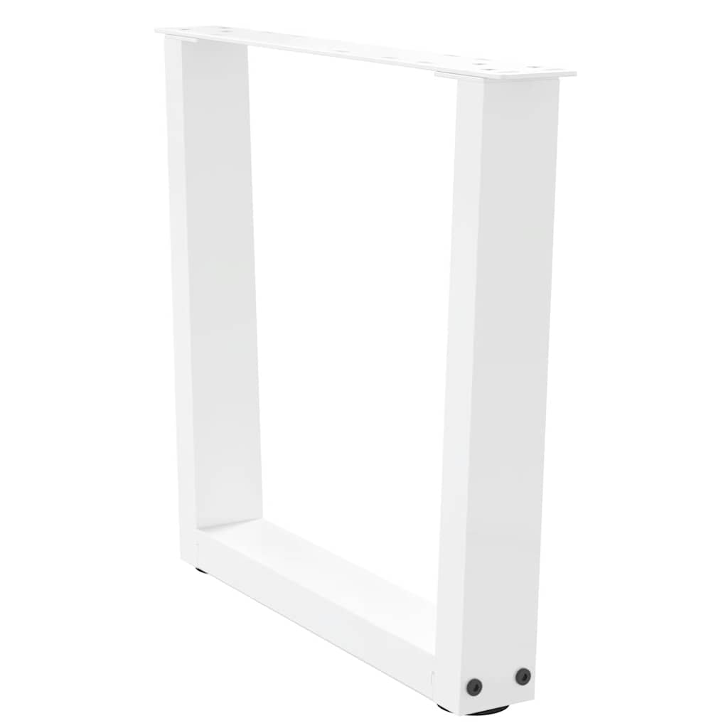 vidaXL Coffee Table Legs V-Shape 2 pcs White 50x(42-43.3) cm Steel
