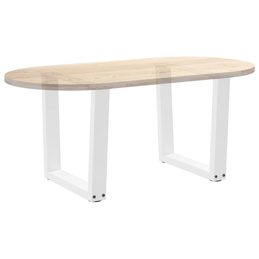 vidaXL Coffee Table Legs V-Shape 2 pcs White 50x(42-43.3) cm Steel