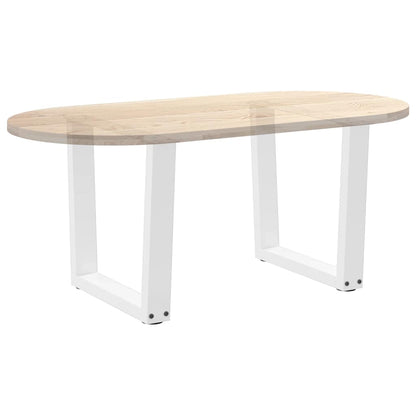 vidaXL Coffee Table Legs V-Shape 2 pcs White 50x(42-43.3) cm Steel