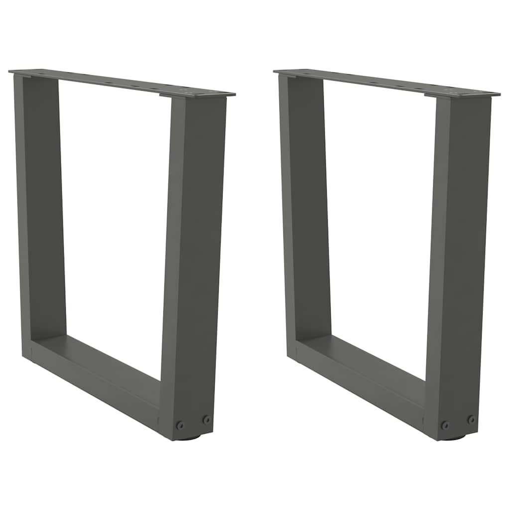 vidaXL Coffee Table Legs V-Shape 2 pcs Anthracite 50x(42-43.3) cm Steel