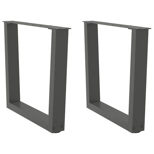 vidaXL Coffee Table Legs V-Shape 2 pcs Anthracite 50x(42-43.3) cm Steel