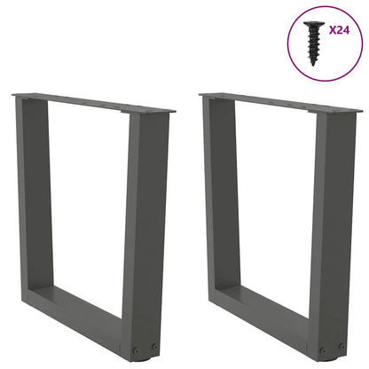 vidaXL Coffee Table Legs V-Shape 2 pcs Anthracite 50x(42-43,3) cm Steel