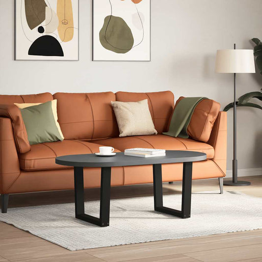 vidaXL Coffee Table Legs V-Shape 2 pcs Black 60x(42-43.3) cm Steel