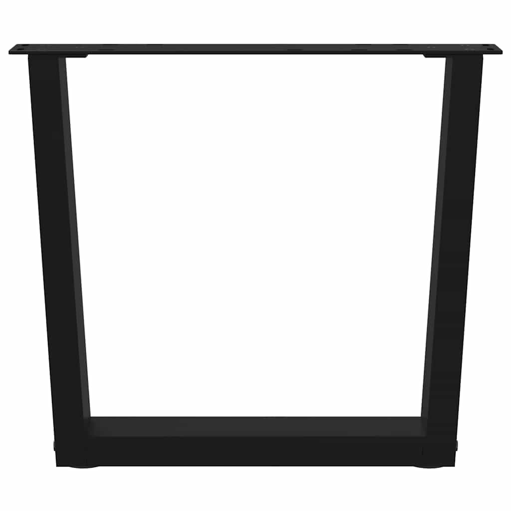 vidaXL Coffee Table Legs V-Shape 2 pcs Black 60x(42-43.3) cm Steel